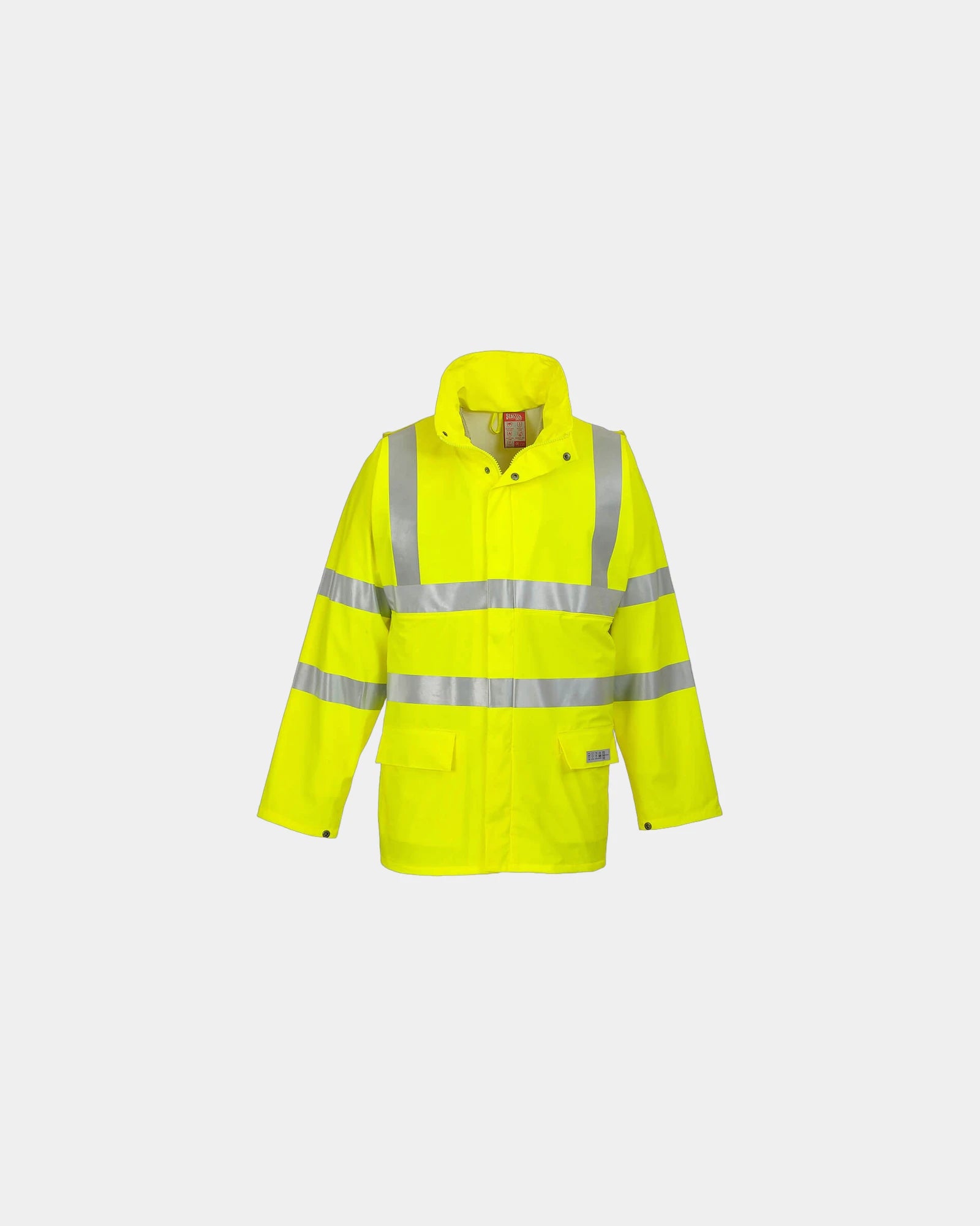 Regenjas HiVis waterdicht reflecterend om te personaliseren - Geel